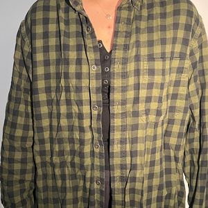 Eddie Bower green and black flannel
